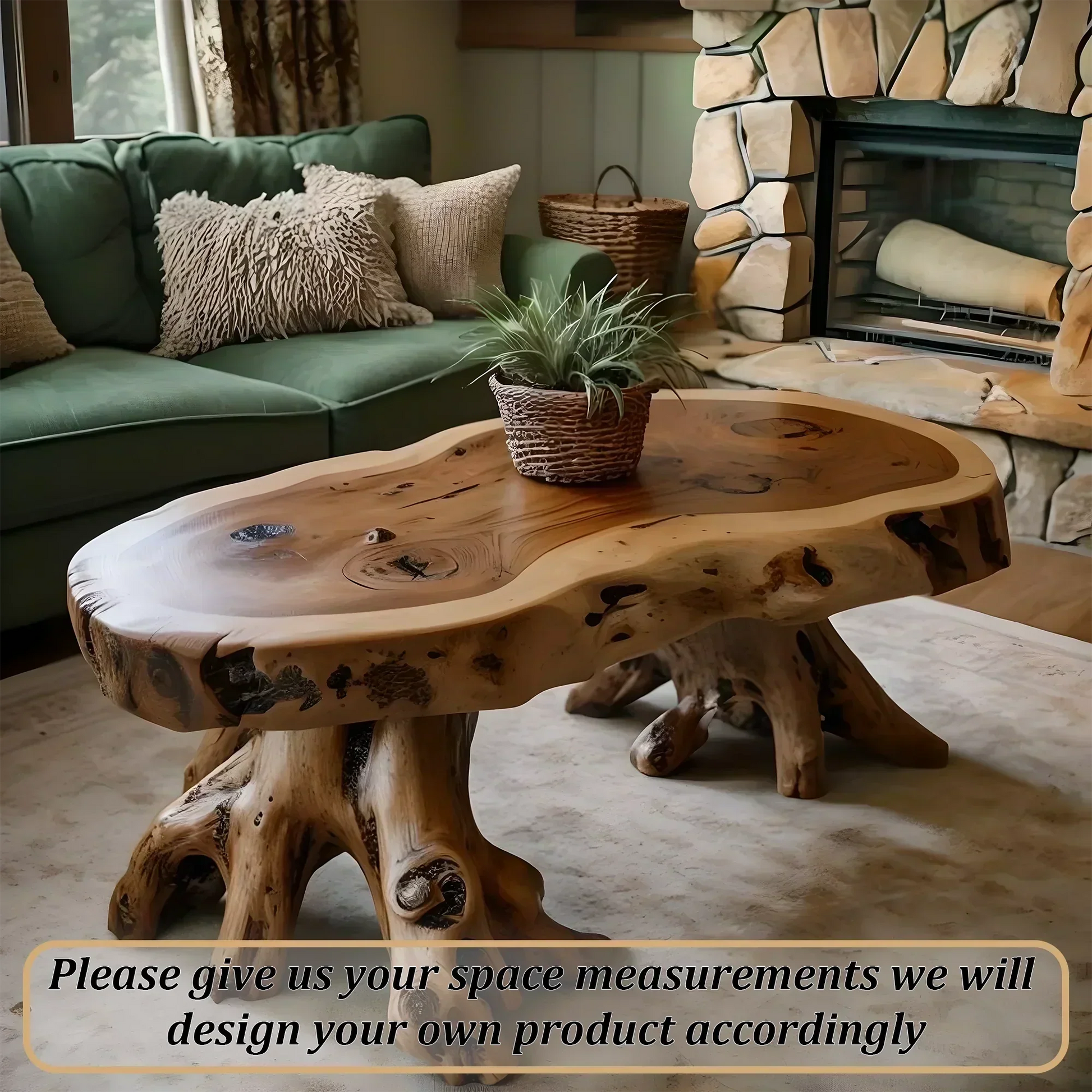 Handmade coffee table, modern driftwood coffee table
